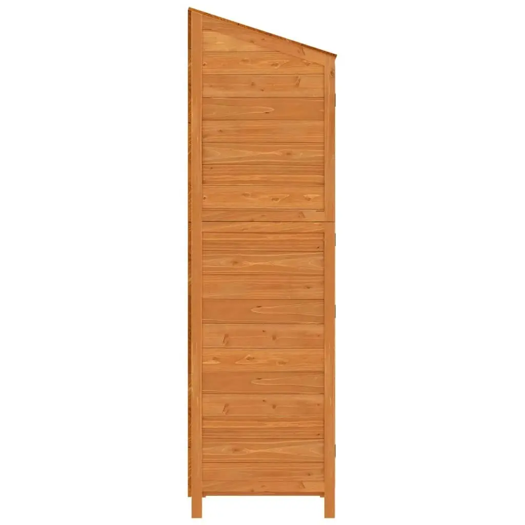 Garden Shed Brown 102x52x174.5 cm Solid Wood Fir 152193