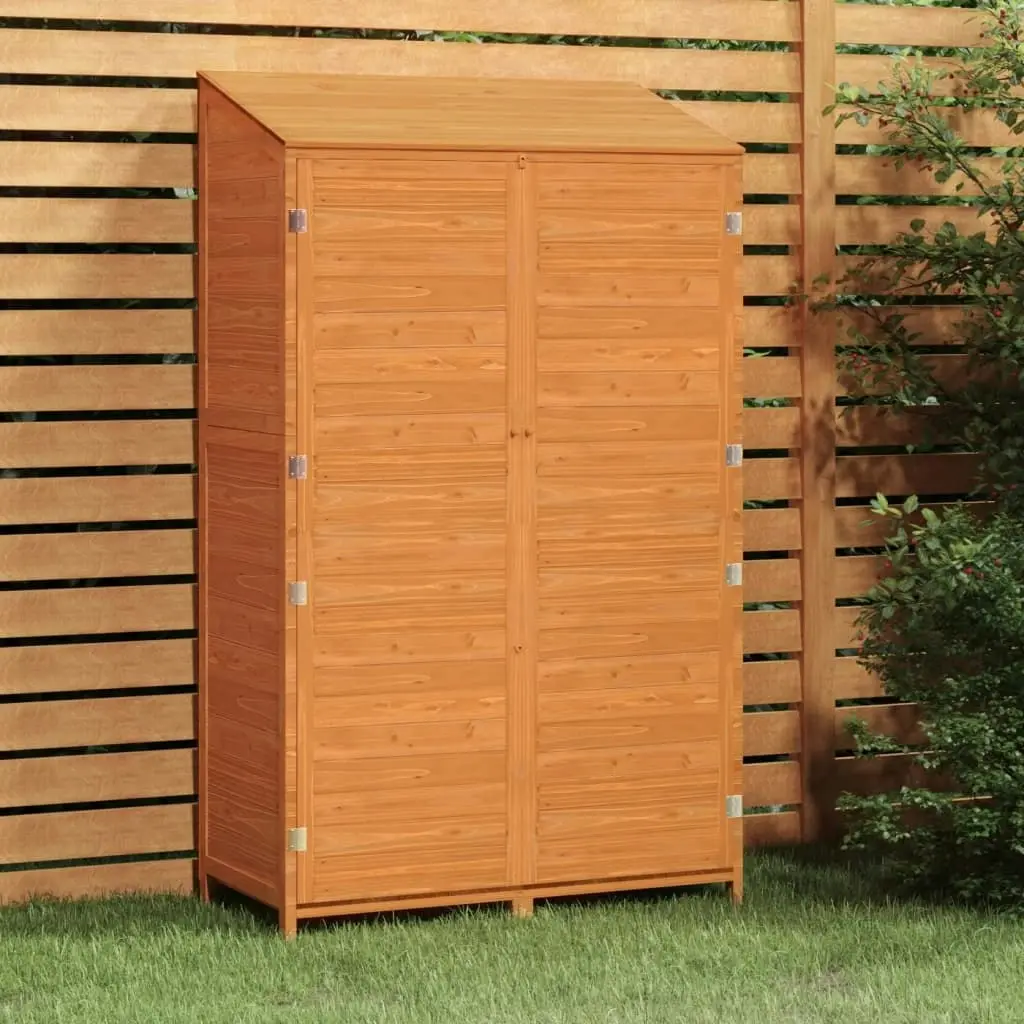 Garden Shed Brown 102x52x174.5 cm Solid Wood Fir 152193