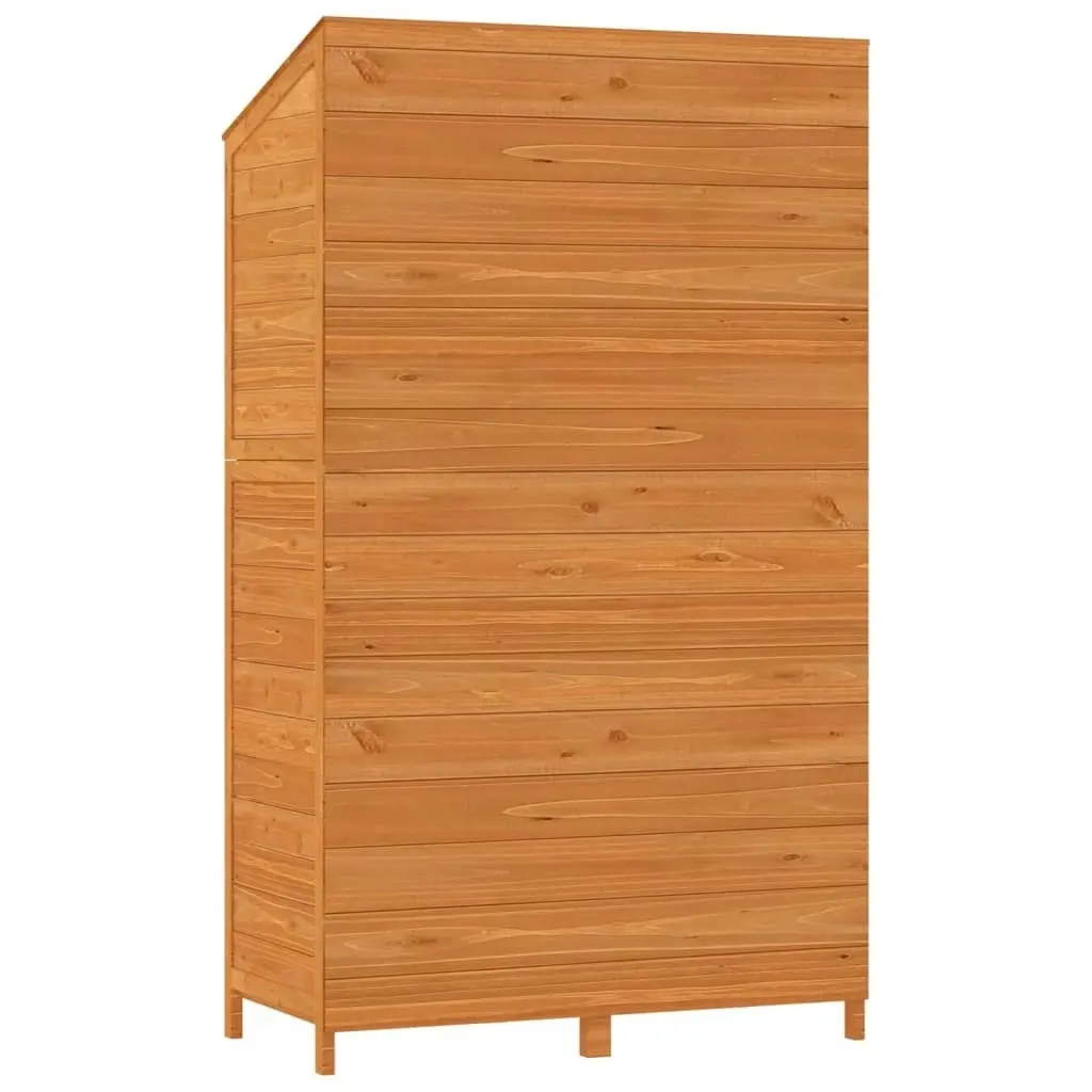 Garden Shed Brown 102x52x174.5 cm Solid Wood Fir 152193