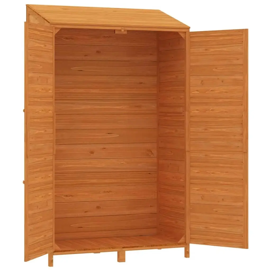 Garden Shed Brown 102x52x174.5 cm Solid Wood Fir 152193