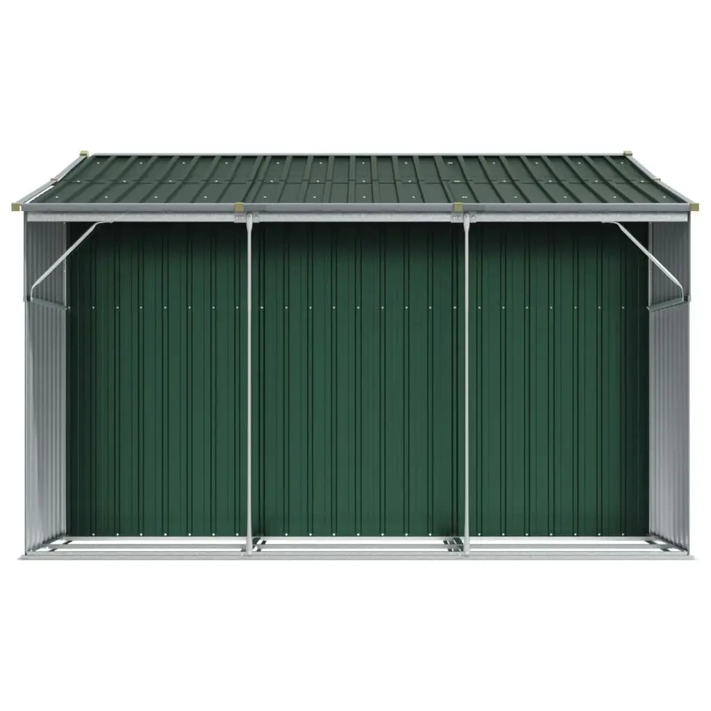 Garden Shed Green 277x279x179 cm Galvanised Steel 3188287