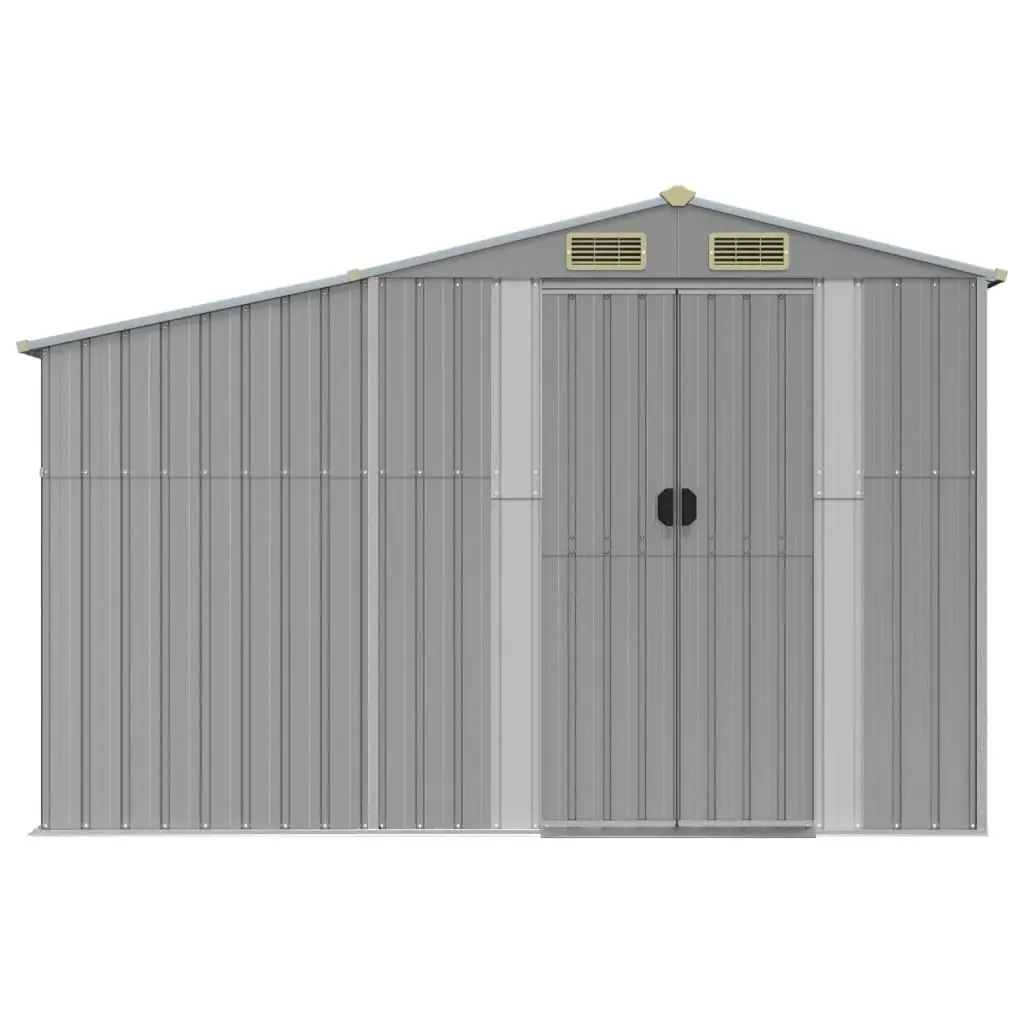 Garden Shed Grey 277x365.5x179 cm Galvanised Steel 3188291