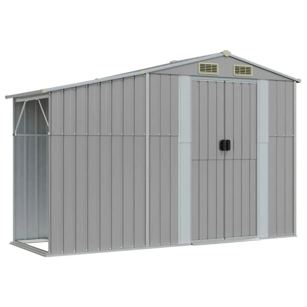 Garden Shed Grey 277x365.5x179 cm Galvanised Steel 3188291