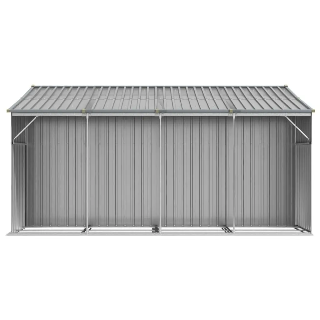 Garden Shed Grey 277x365.5x179 cm Galvanised Steel 3188291