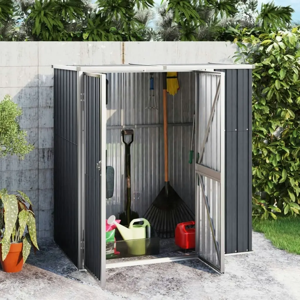 Garden Tool Shed Anthracite 161x89x161 cm Galvanised Steel 316211