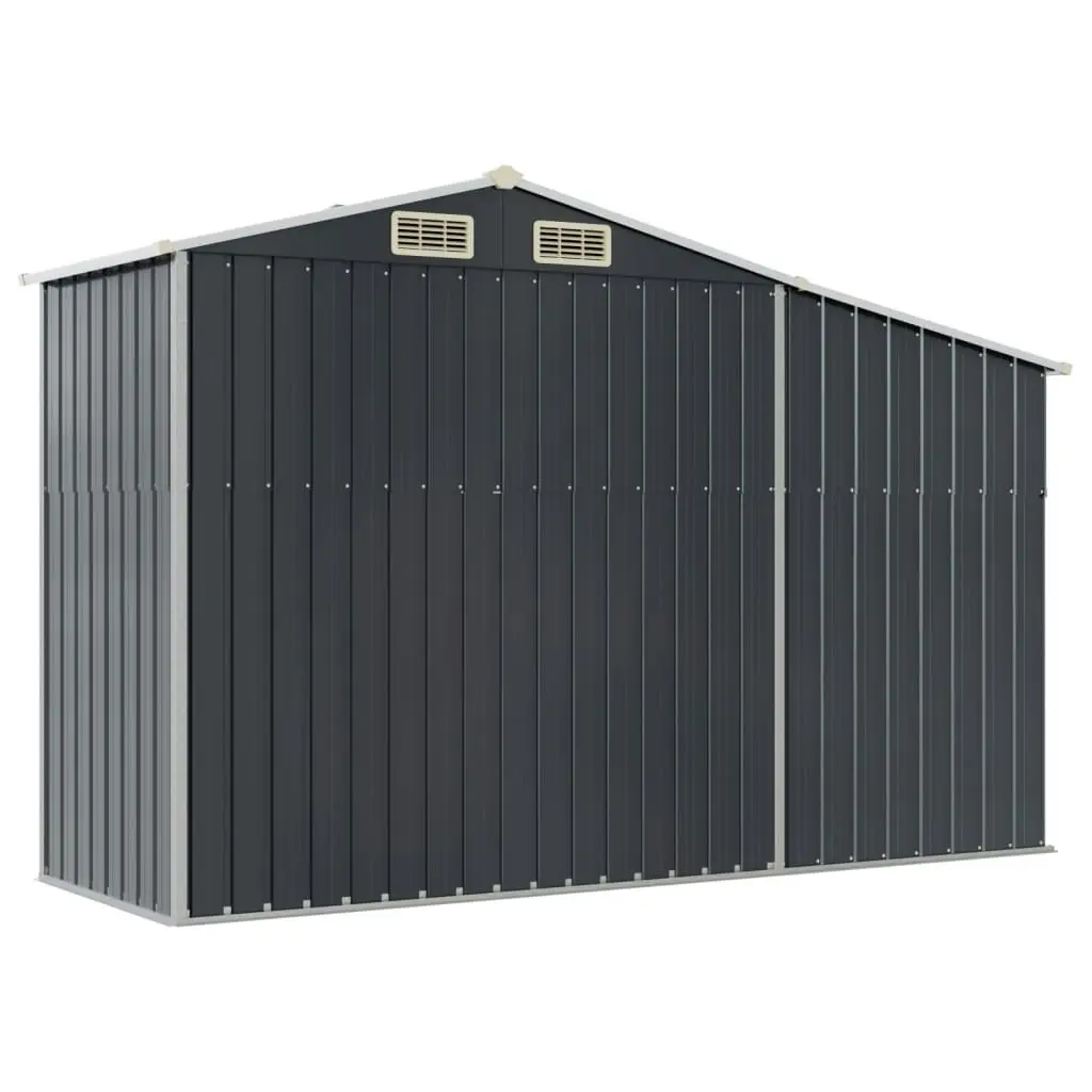 Garden Shed Anthracite 277x93x179 cm Galvanised Steel 364518