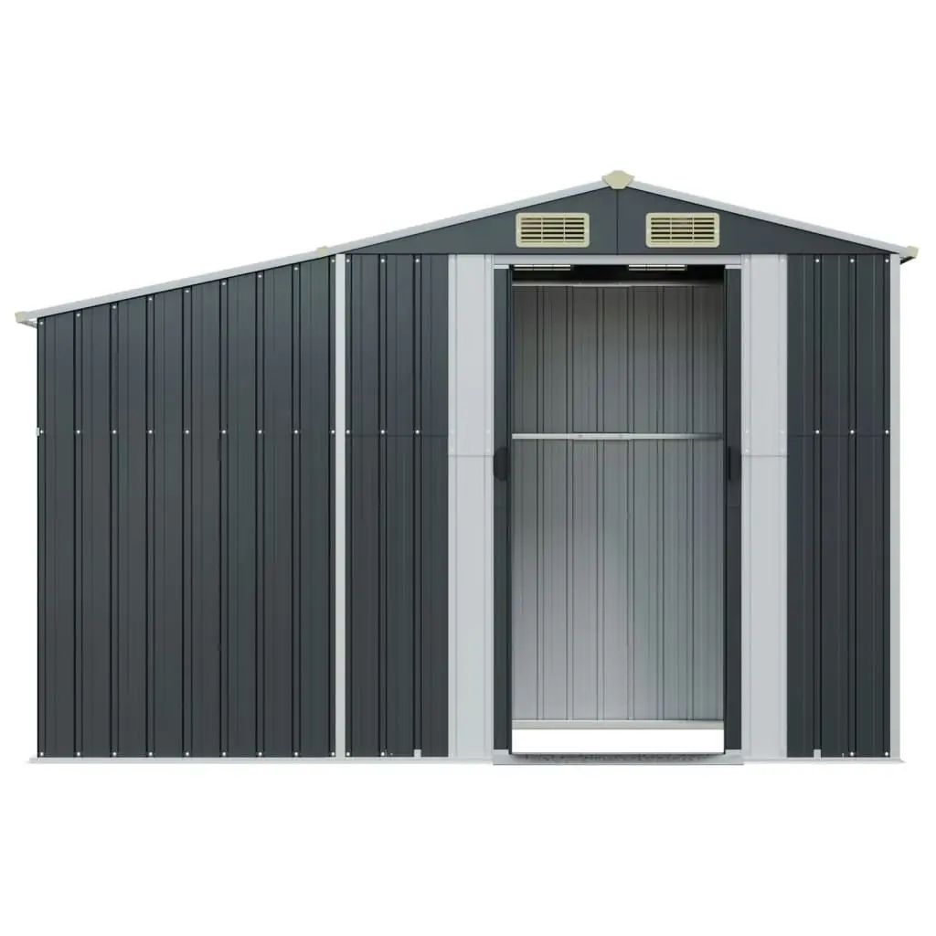 Garden Shed Anthracite 277x93x179 cm Galvanised Steel 364518