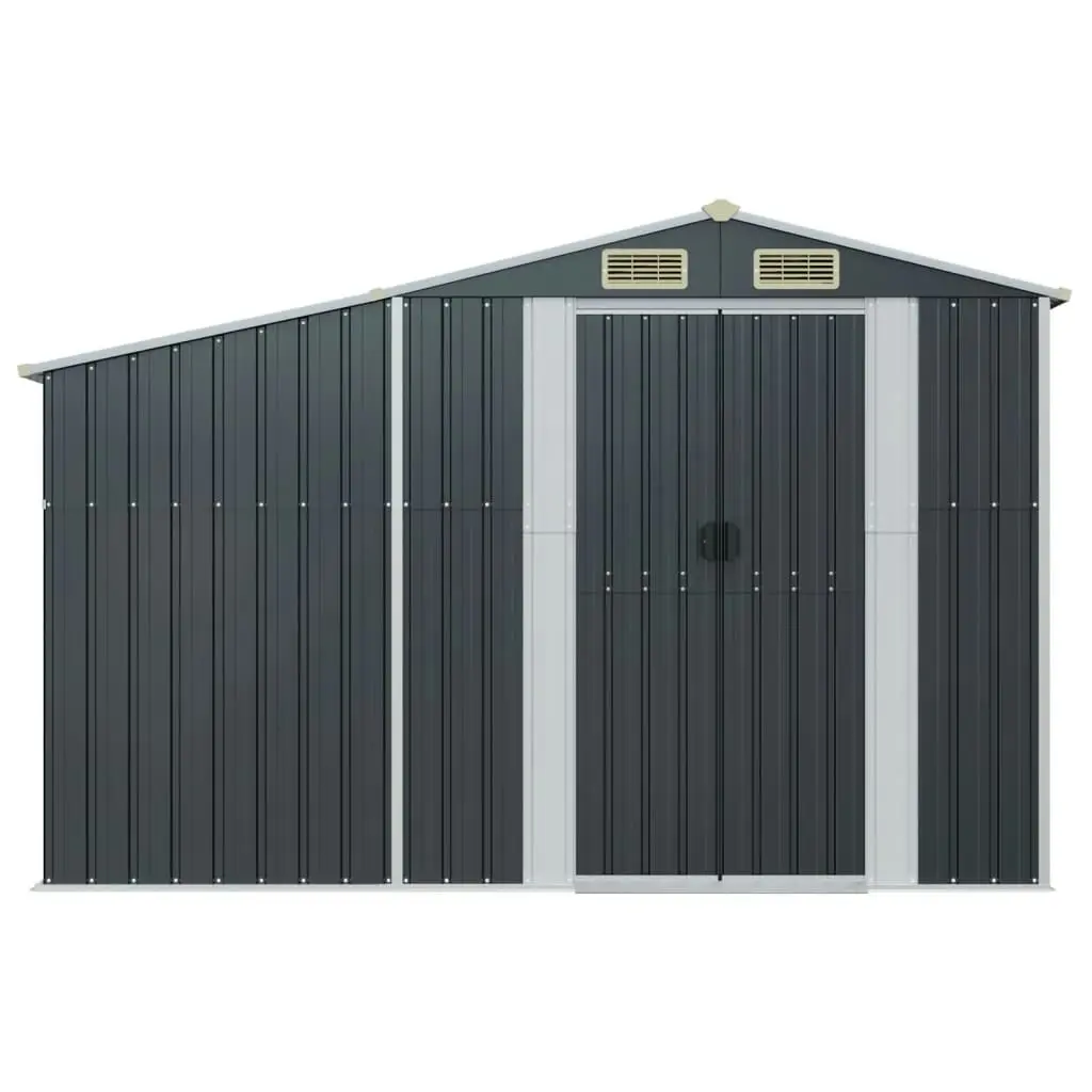 Garden Shed Anthracite 277x93x179 cm Galvanised Steel 364518