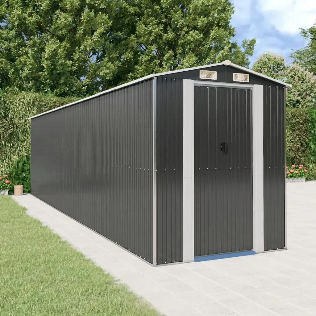 Garden Shed Anthracite 192x772x223 cm Galvanised Steel 3147456