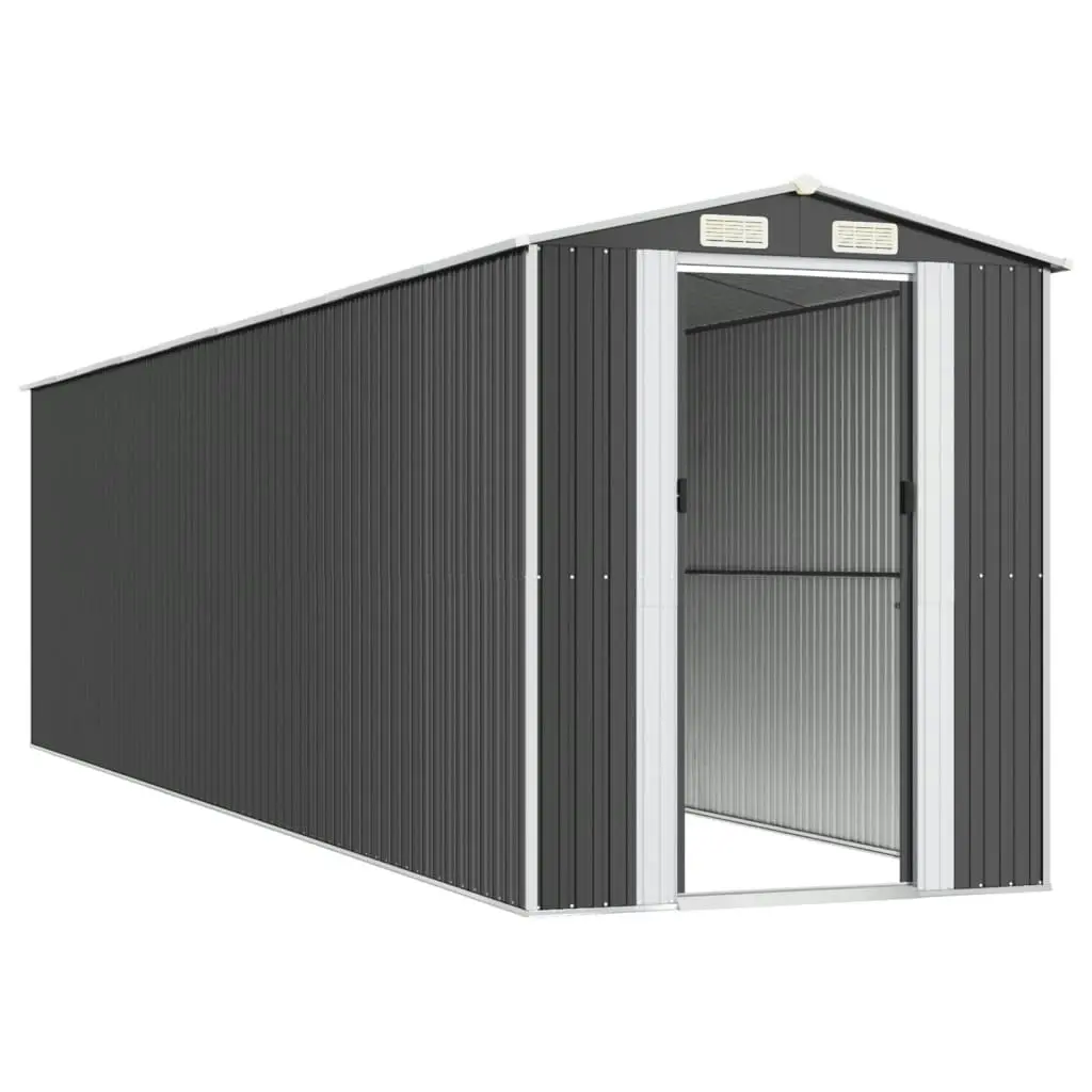 Garden Shed Anthracite 192x772x223 cm Galvanised Steel 3147456