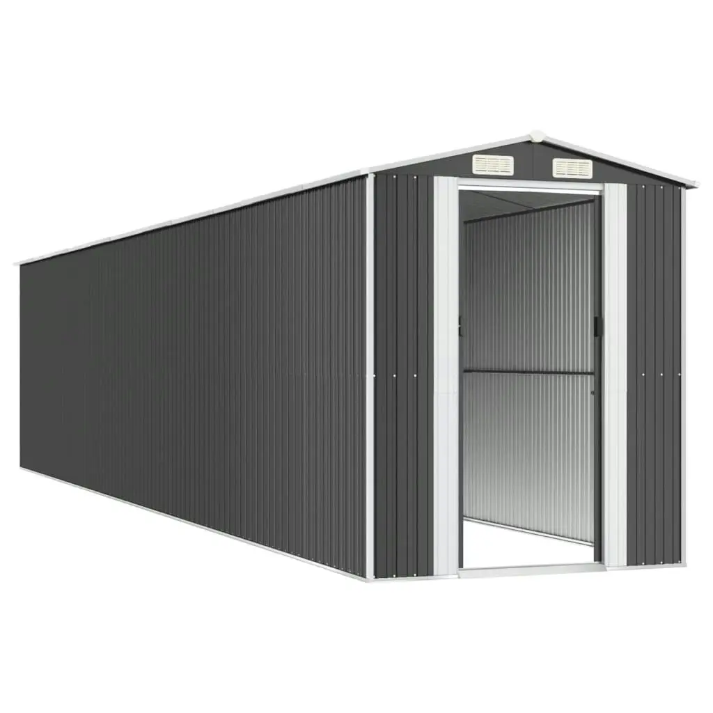 Garden Shed Anthracite 192x938x223 cm Galvanised Steel 3147458