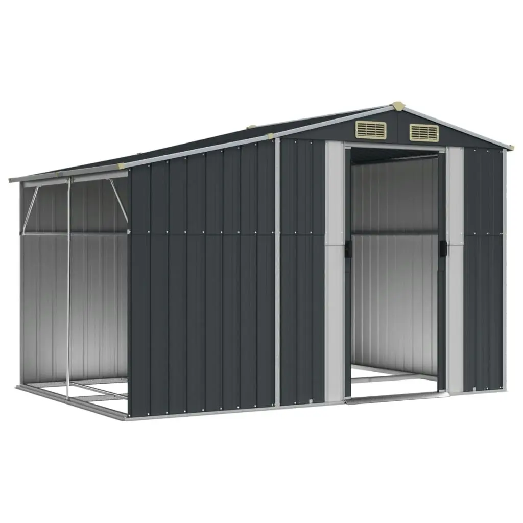 Garden Shed Anthracite 277x192.5x179 cm Galvanised Steel 3188292