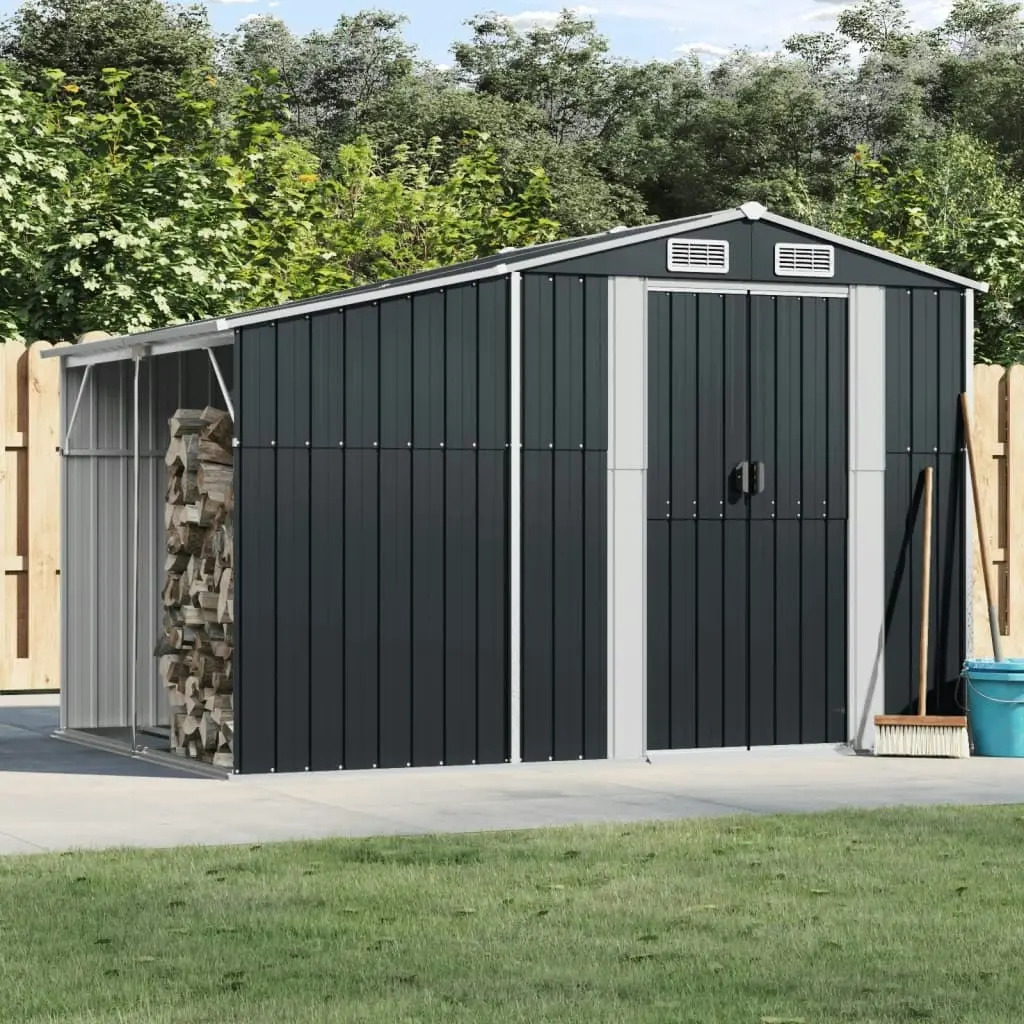 Garden Shed Anthracite 277x192.5x179 cm Galvanised Steel 3188292