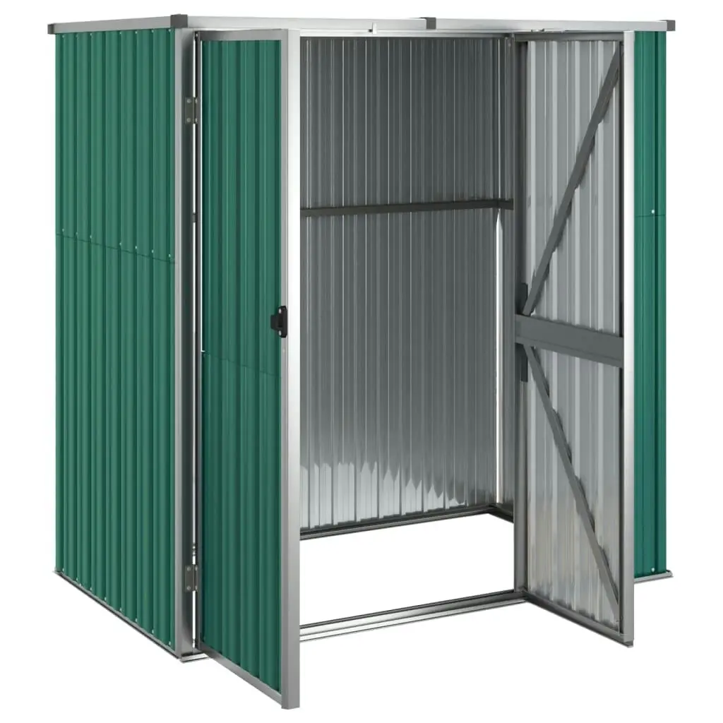 Garden Tool Shed Green 161x89x161 cm Galvanised Steel 316209