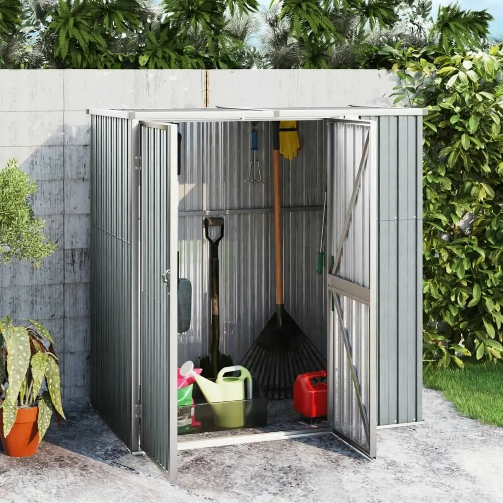 Garden Tool Shed Grey 161x89x161 cm Galvanised Steel 316210