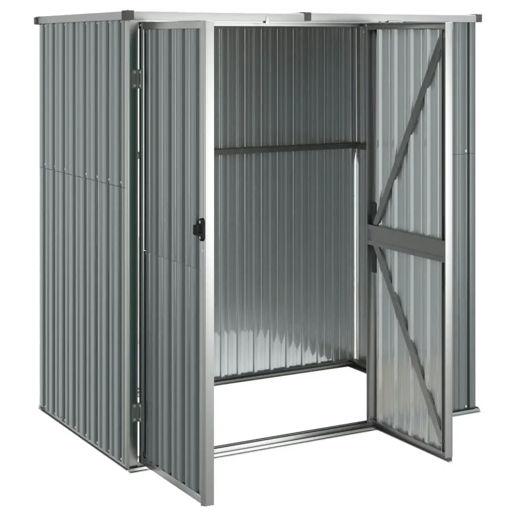 Garden Tool Shed Grey 161x89x161 cm Galvanised Steel 316210