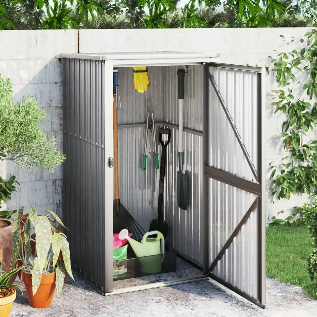 Garden Tool Shed Grey 88x89x161 cm Galvanised Steel 316206