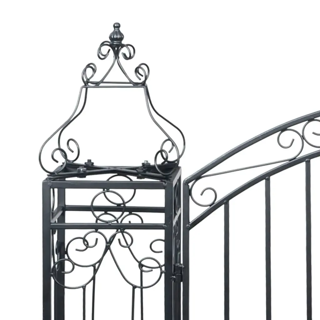 Ornamental Garden Gate Wrought Iron 122x20.5x160 cm 49420