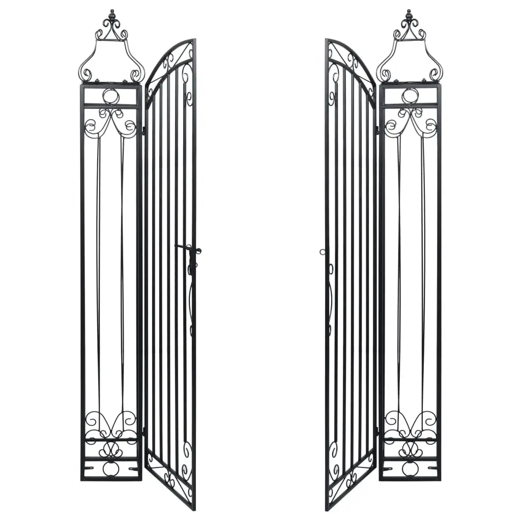 Ornamental Garden Gate Wrought Iron 122x20.5x160 cm 49420