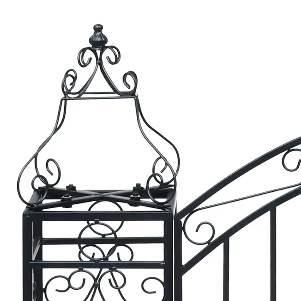 Ornamental Garden Gate Wrought Iron 122x20.5x100 cm 49419