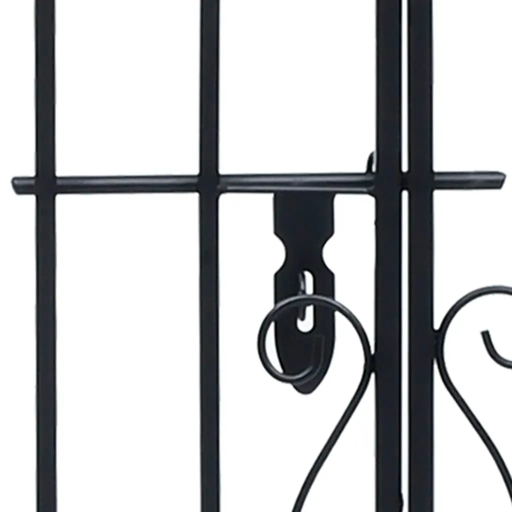 Ornamental Garden Gate Wrought Iron 122x20.5x100 cm 49419