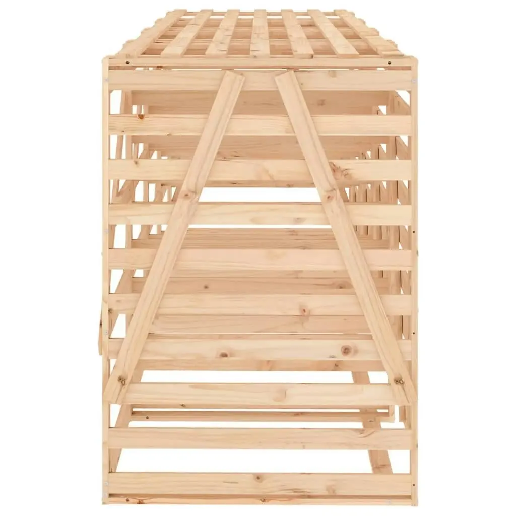 Quadruple Wheelie Bin Storage Solid Wood Pine 3157697