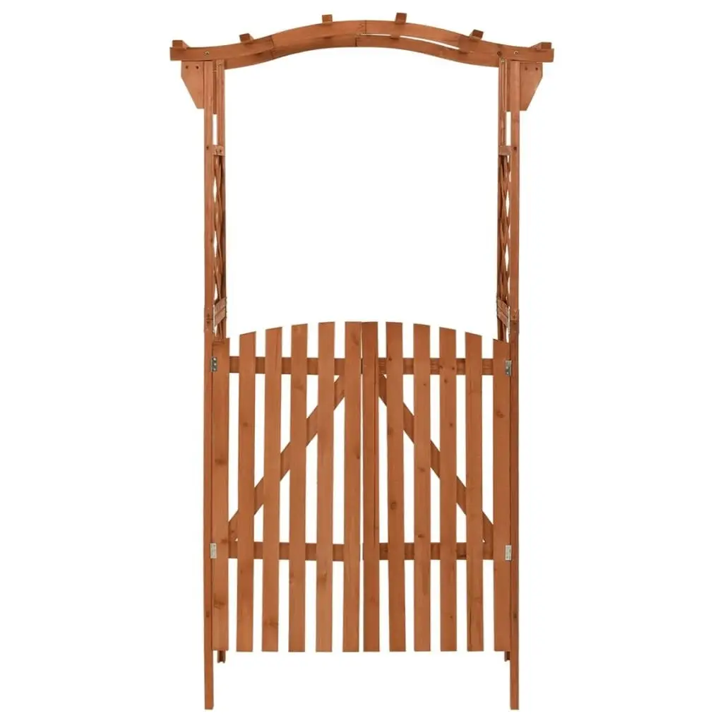 Pergola with Gate 116x40x204 cm Solid Firwood 316389