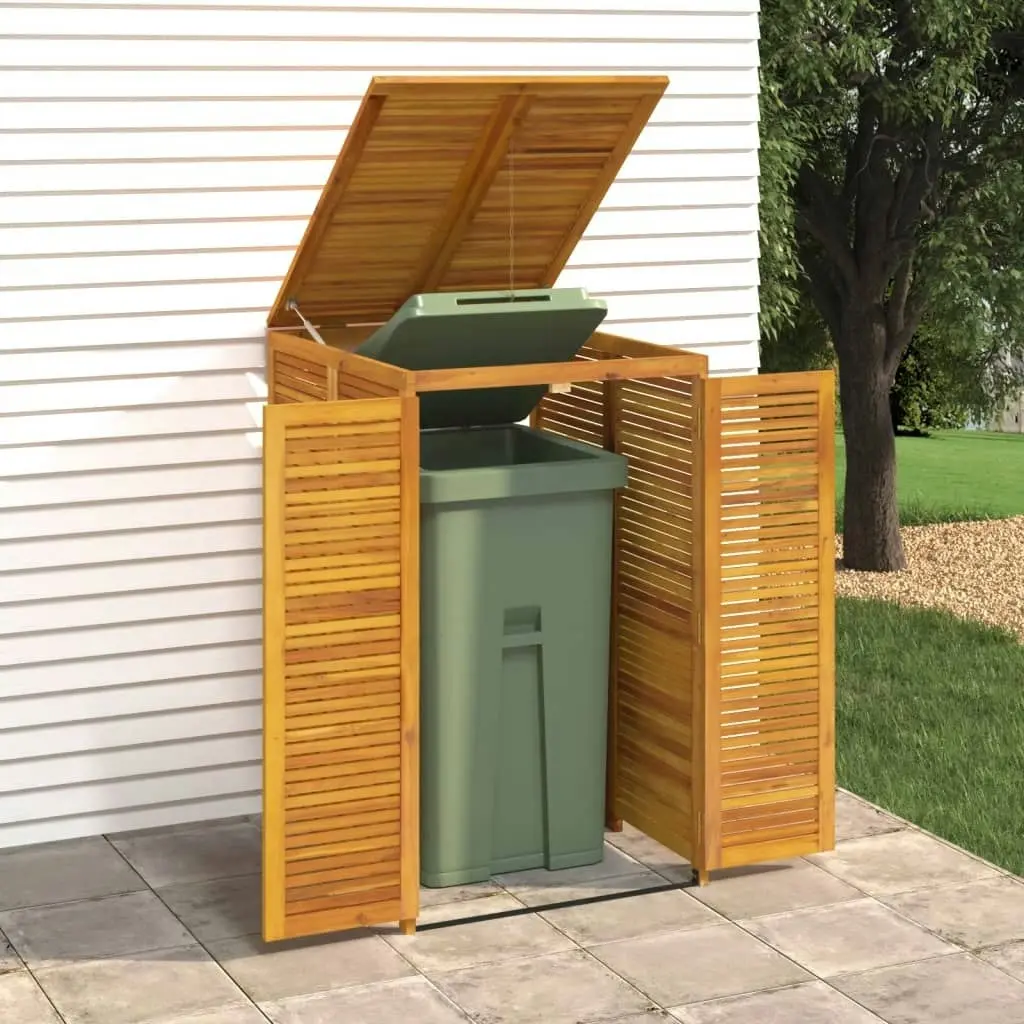 Single Garbage Bin Shed 70x89x117 cm Solid Wood Acacia 360027