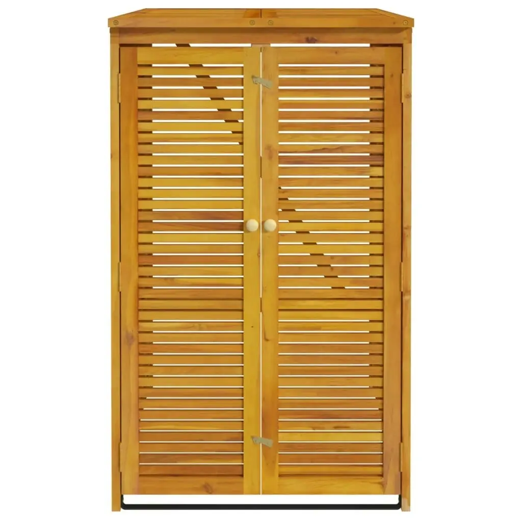 Single Garbage Bin Shed 70x89x117 cm Solid Wood Acacia 360027