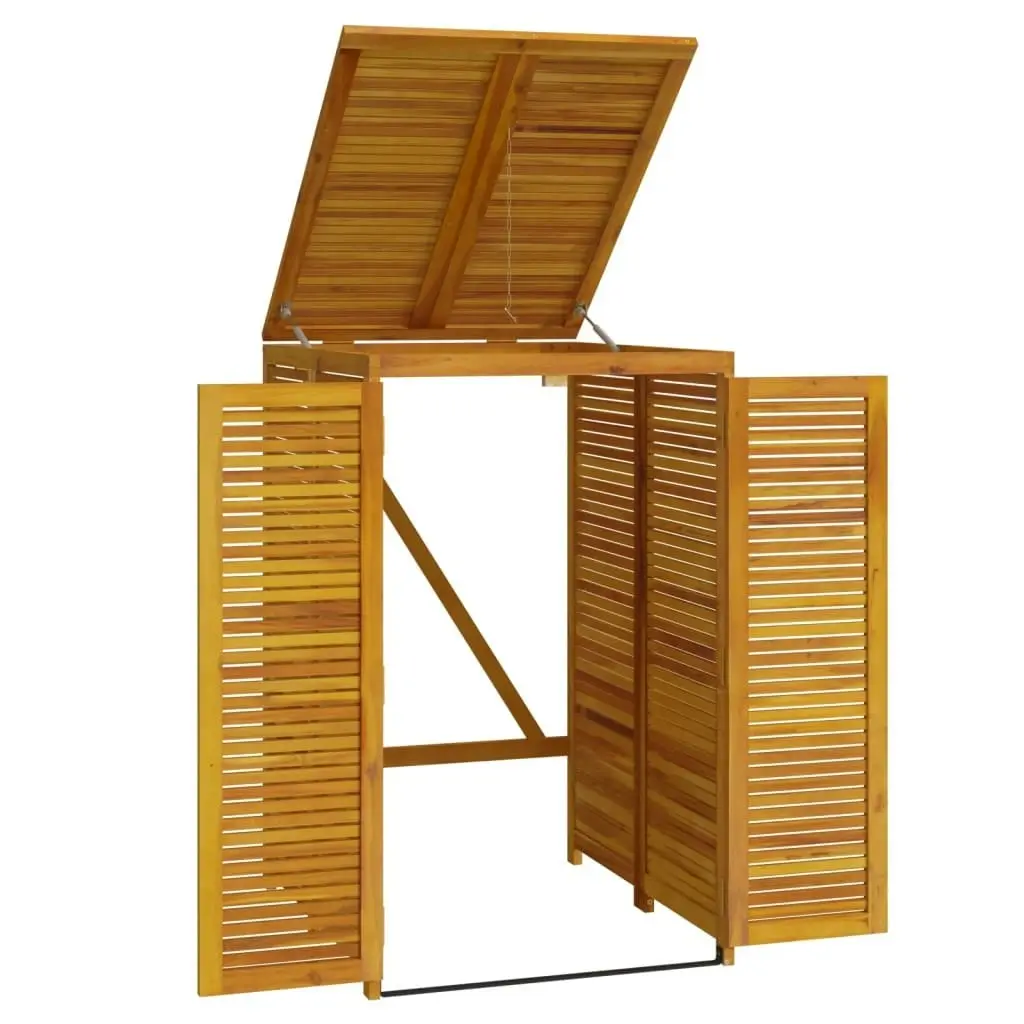 Single Garbage Bin Shed 70x89x117 cm Solid Wood Acacia 360027