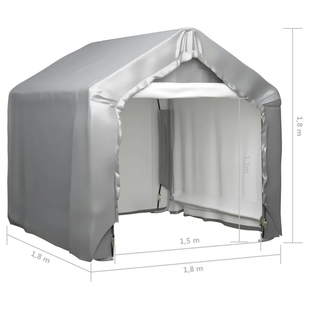 Storage Tent Grey 180x180 cm Galvanised Steel 148633