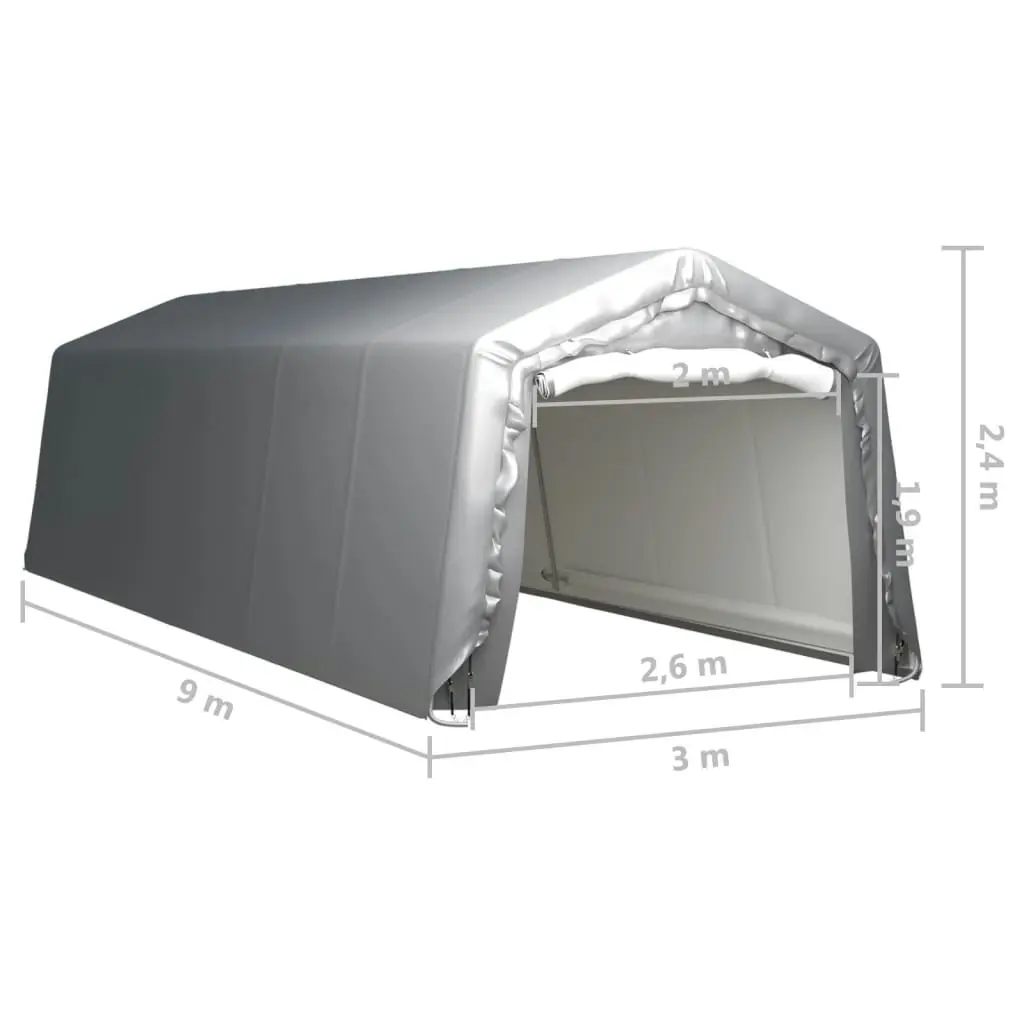 Storage Tent 300x900 cm Steel Grey 3079590