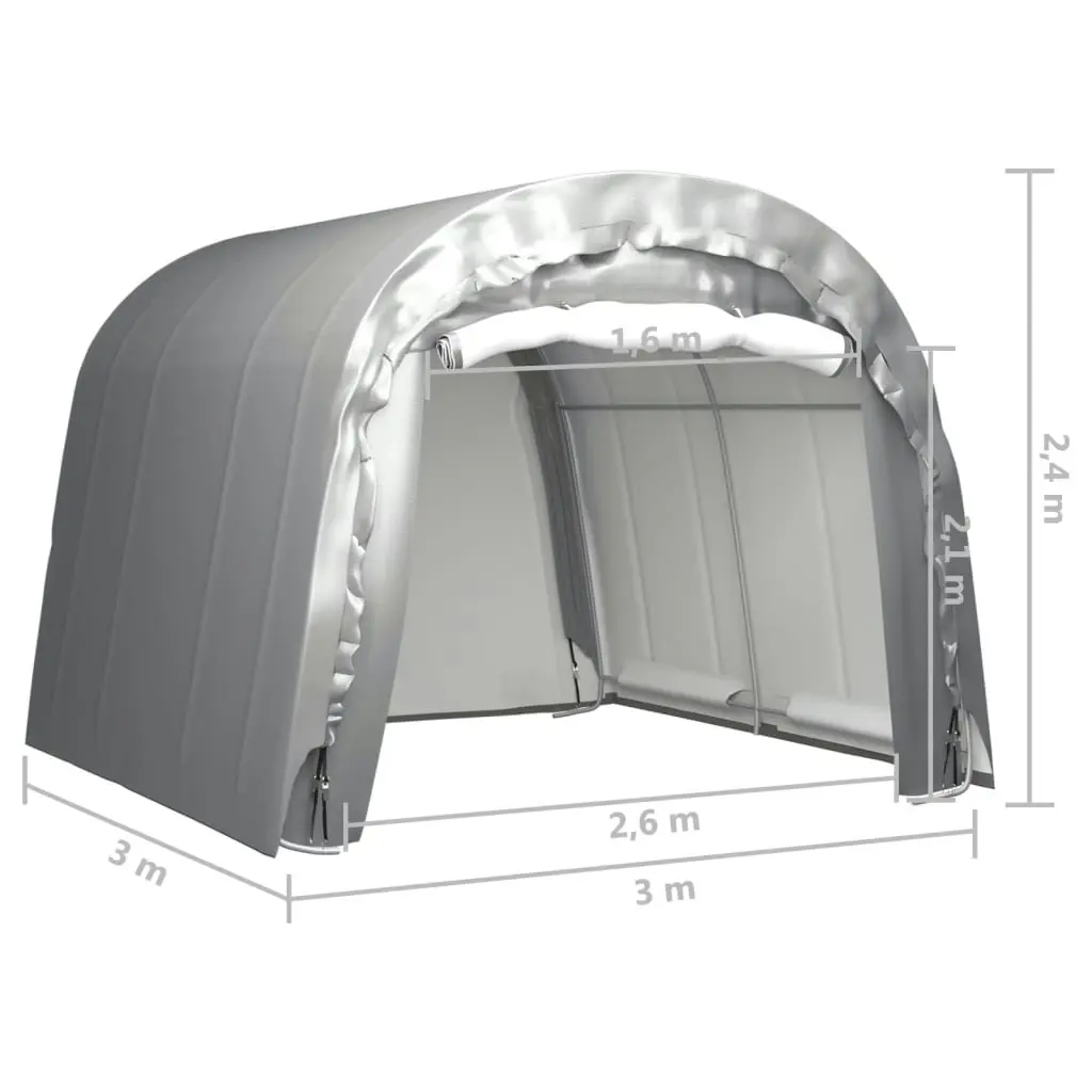 Storage Tent 300x300 cm Steel Grey 3079586