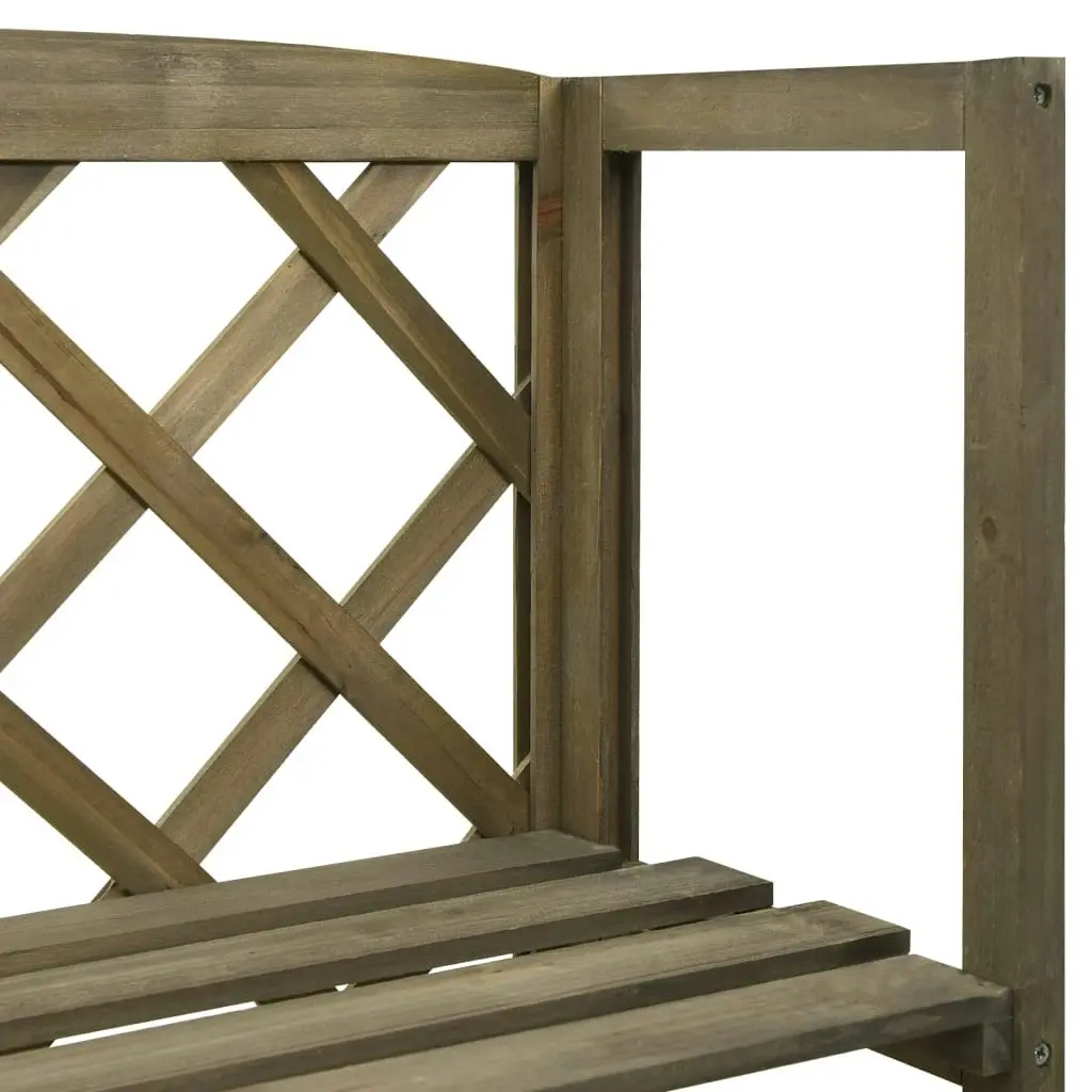 Trellis with Shelves Grey 55x30x140 cm Solid Fir Wood 316410