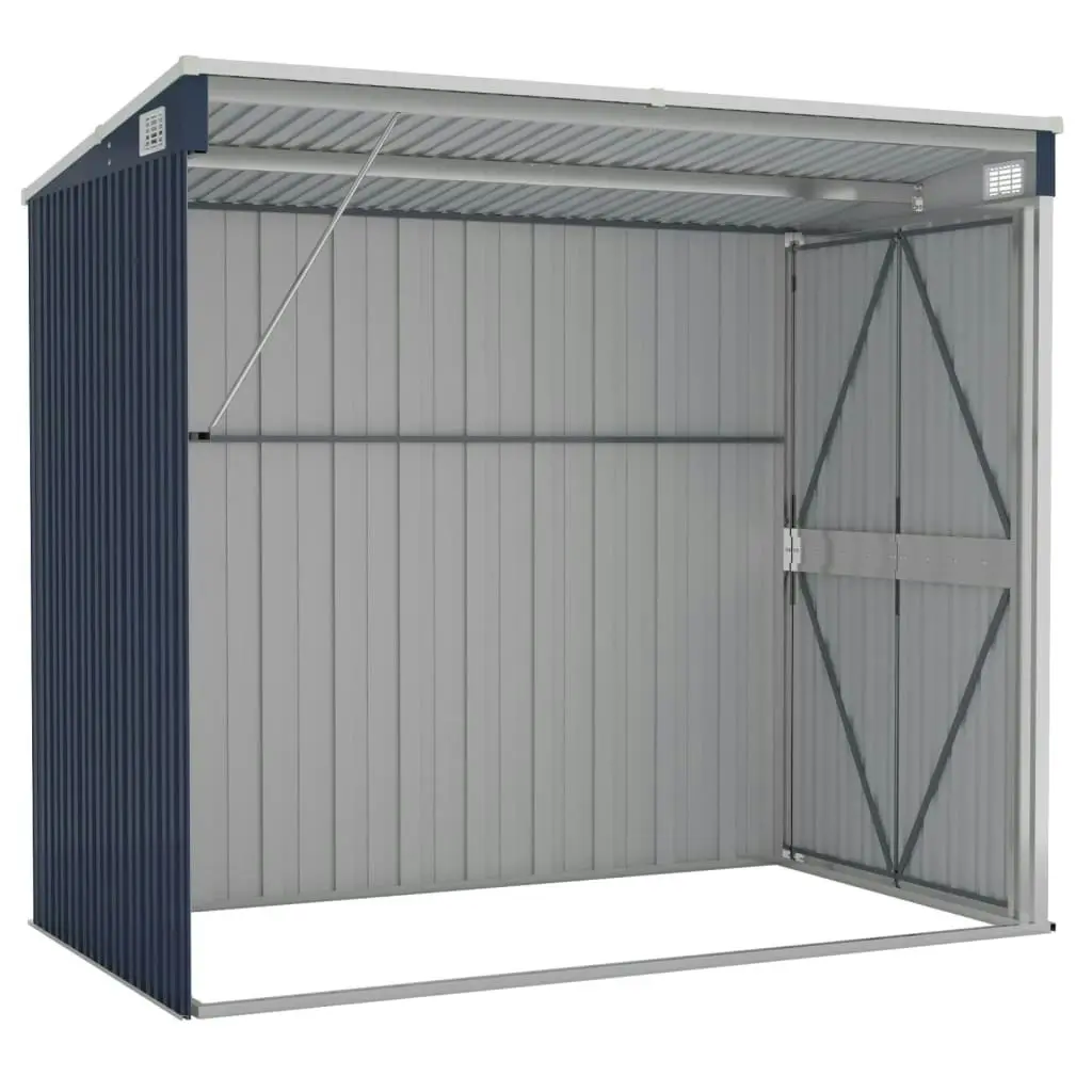 Wall-mounted Garden Shed Anthracite 118x194x178 cm Steel 316223