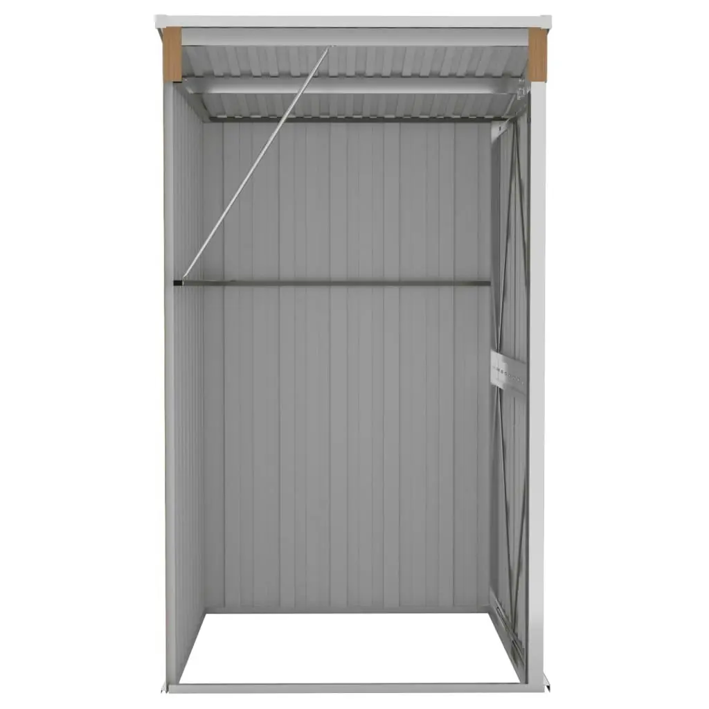 Wall-mounted Garden Shed Brown 118x100x178 cm Galvanised Steel 316220