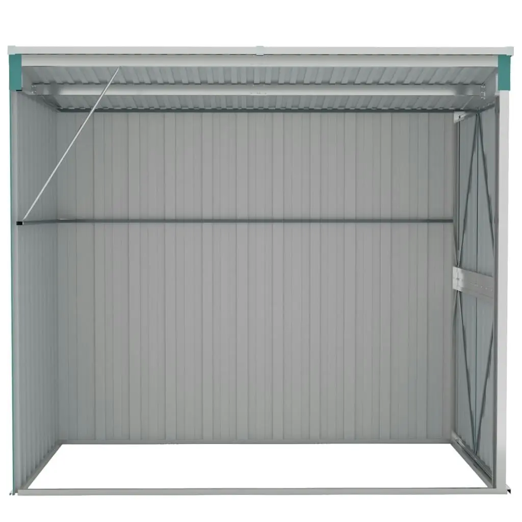 Wall-mounted Garden Shed Green 118x194x178 cm Galvanised Steel 316221