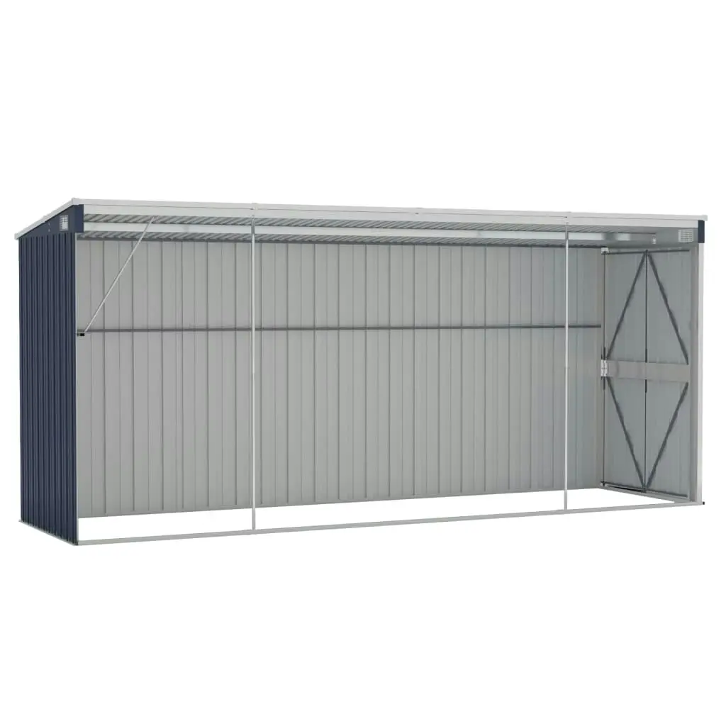 Wall-mounted Garden Shed Anthracite 118x382x178 cm Steel 316231