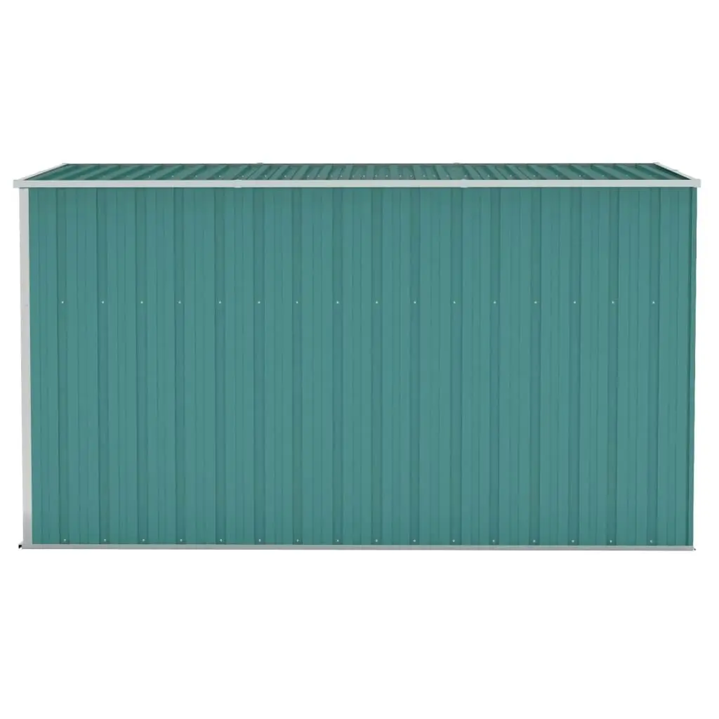 Wall-mounted Garden Shed Green 118x288x178 cm Galvanised Steel 316225