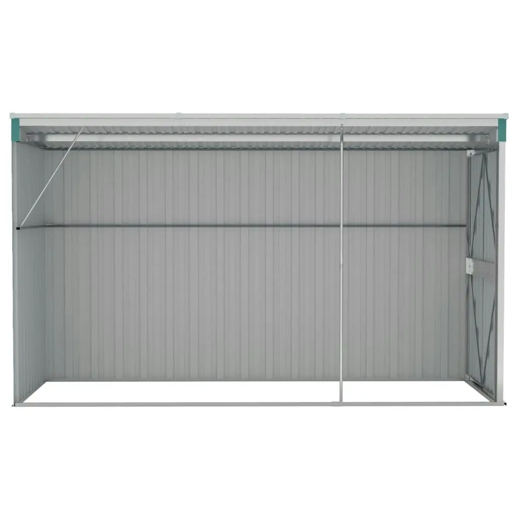 Wall-mounted Garden Shed Green 118x288x178 cm Galvanised Steel 316225