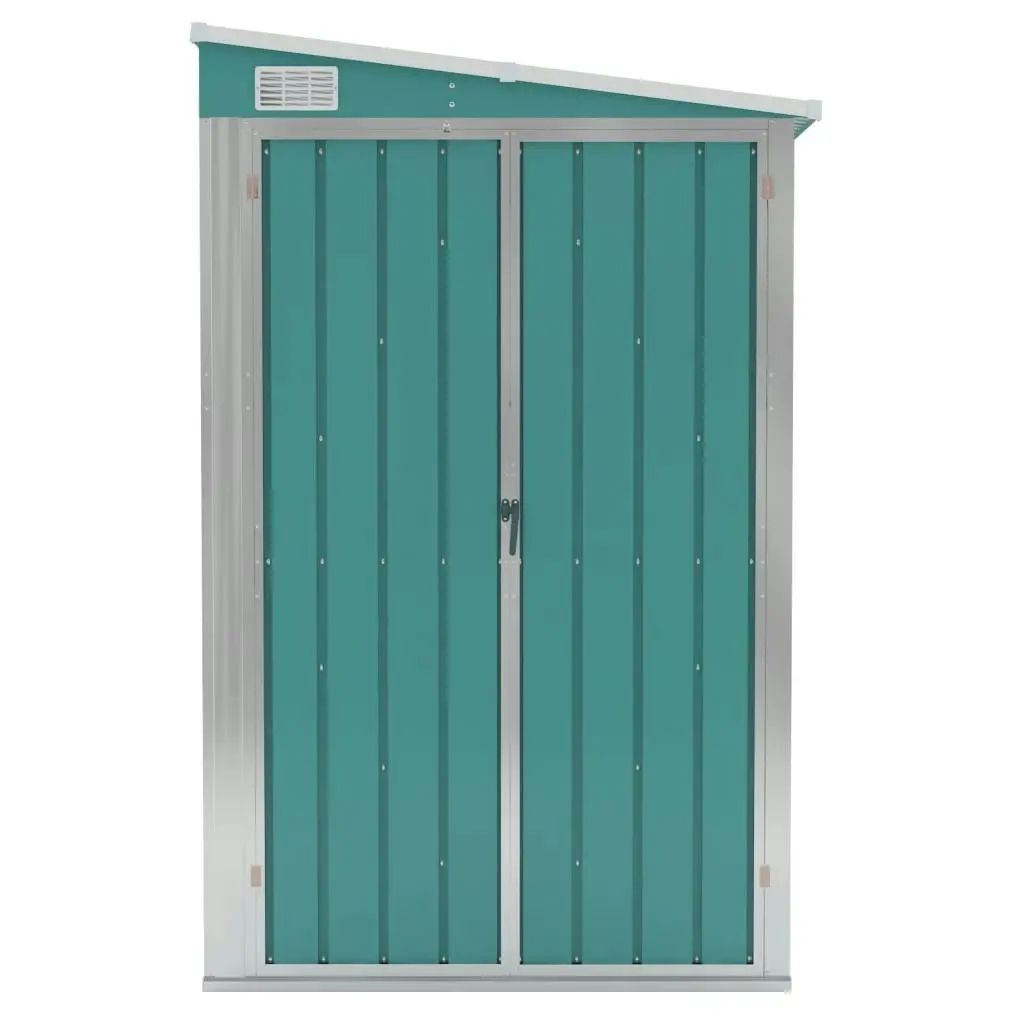 Wall-mounted Garden Shed Green 118x288x178 cm Galvanised Steel 316225