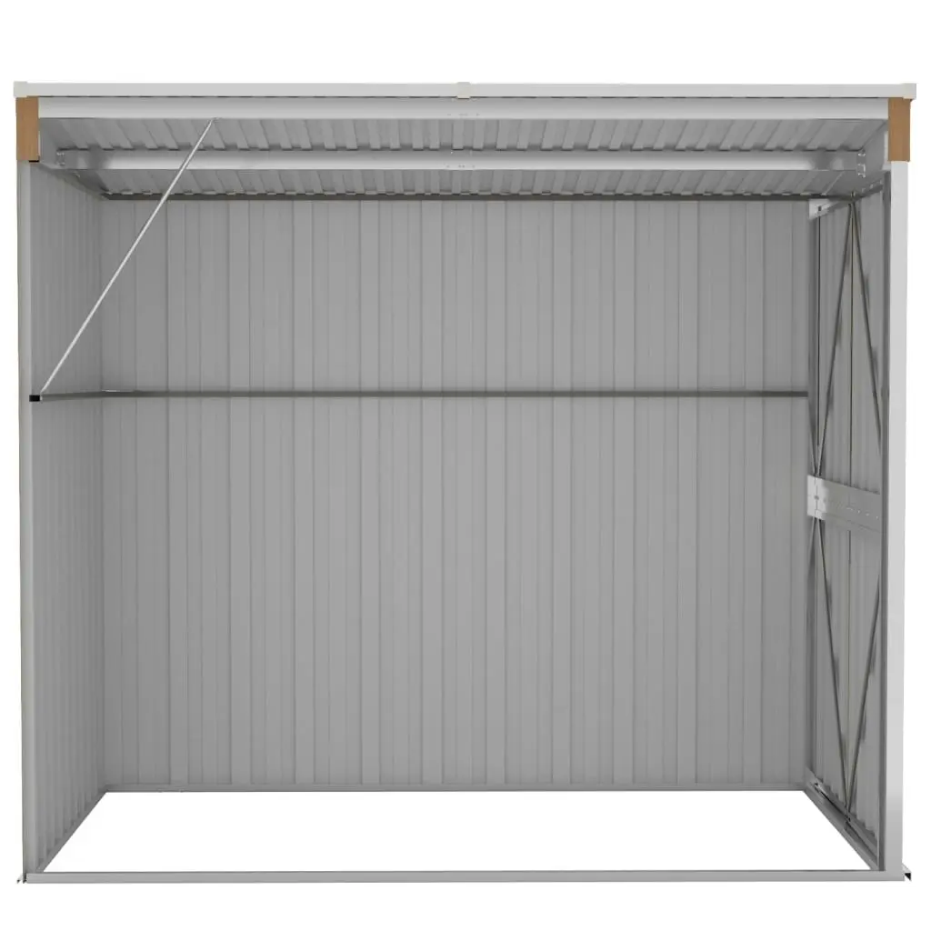 Wall-mounted Garden Shed Brown 118x194x178 cm Galvanised Steel 316224