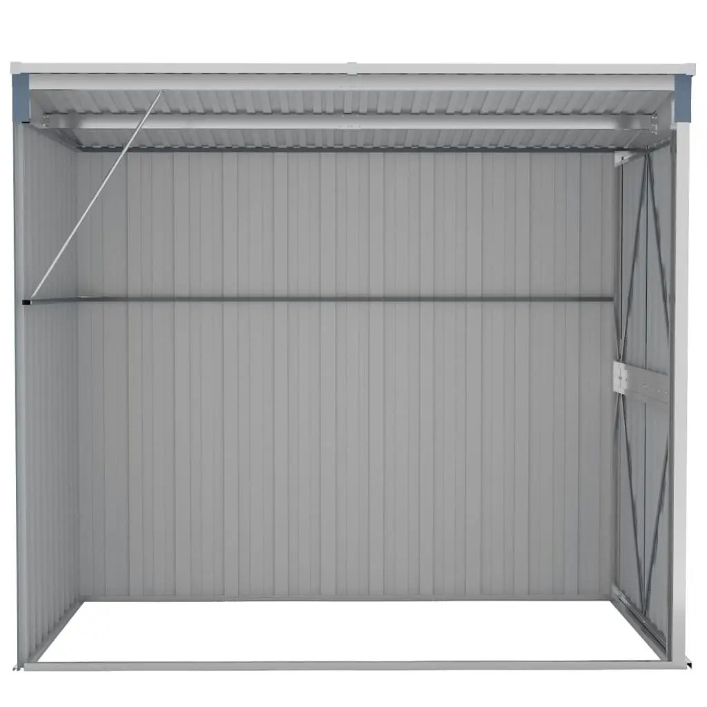 Wall-mounted Garden Shed Grey 118x194x178 cm Galvanised Steel 316222