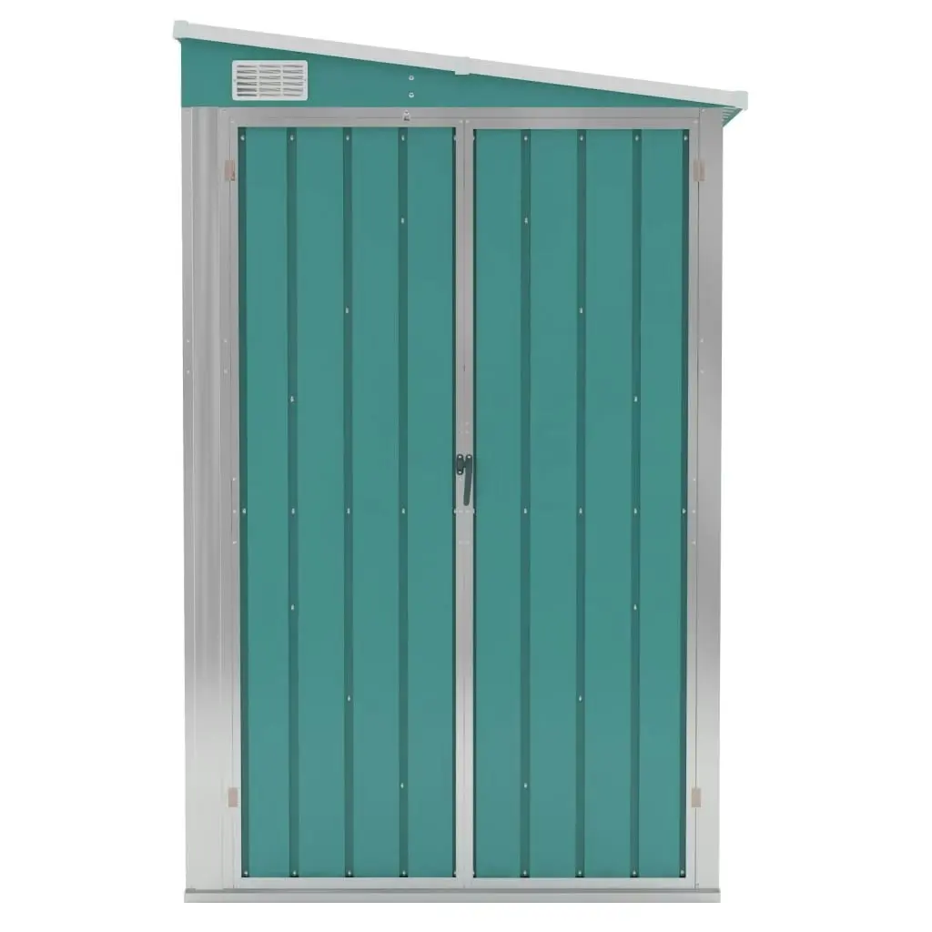 Wall-mounted Garden Shed Green 118x100x178 cm Galvanised Steel 316217