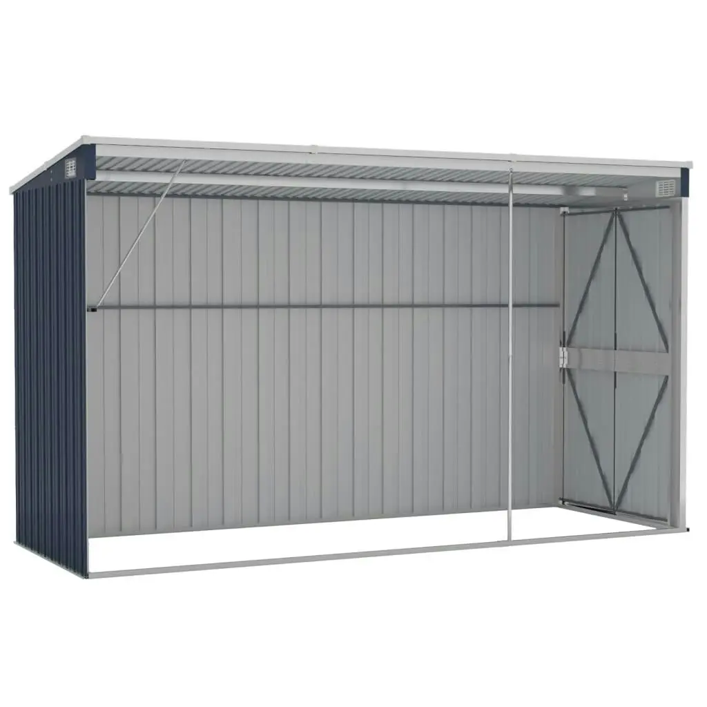 Wall-mounted Garden Shed Anthracite 118x288x178 cm Steel 316227