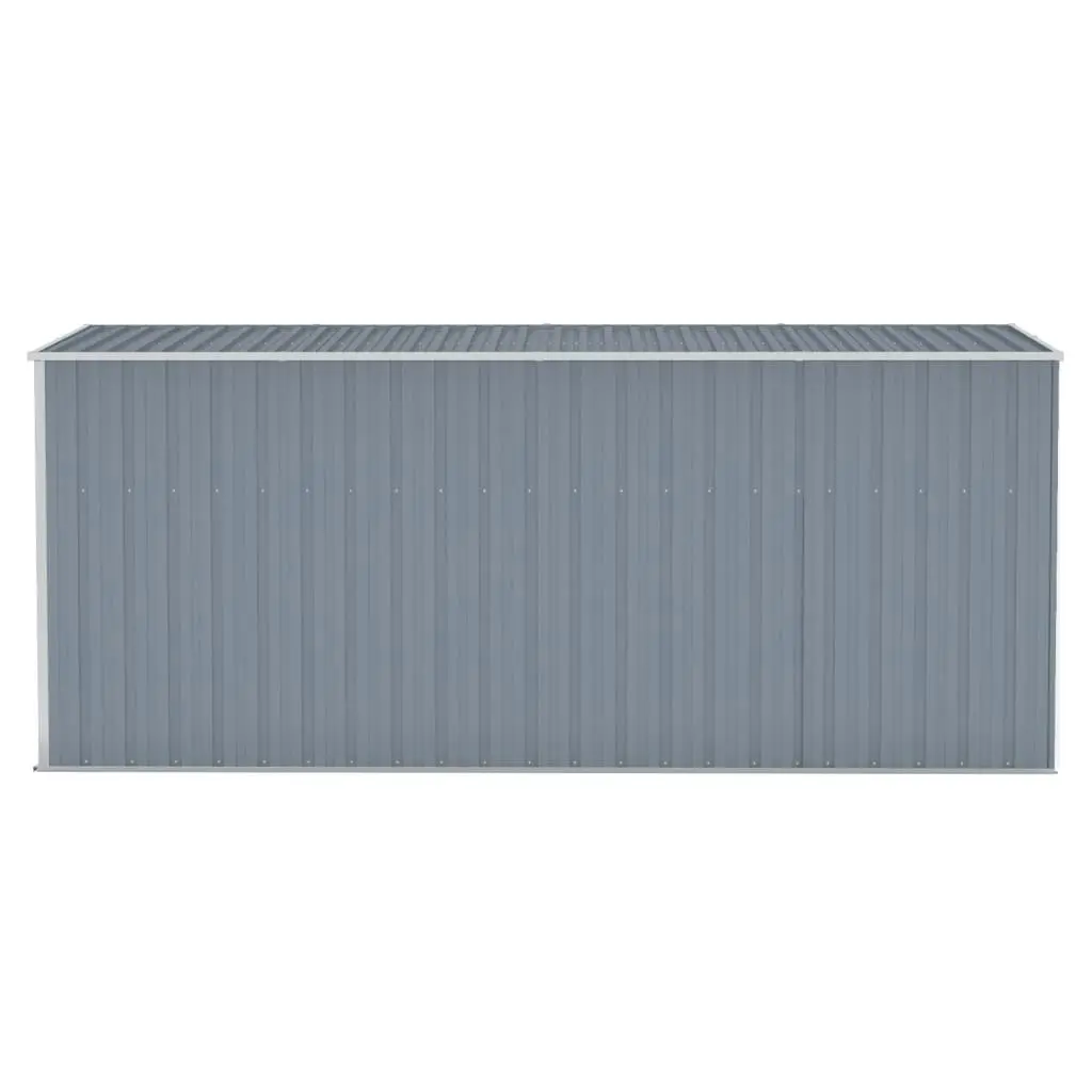 Wall-mounted Garden Shed Grey 118x382x178 cm Galvanised Steel 316230