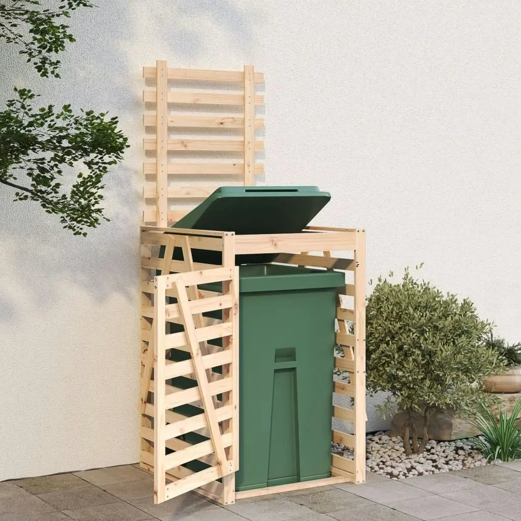 Wheelie Bin Storage 84x90x128.5 cm Solid Wood Pine 825100