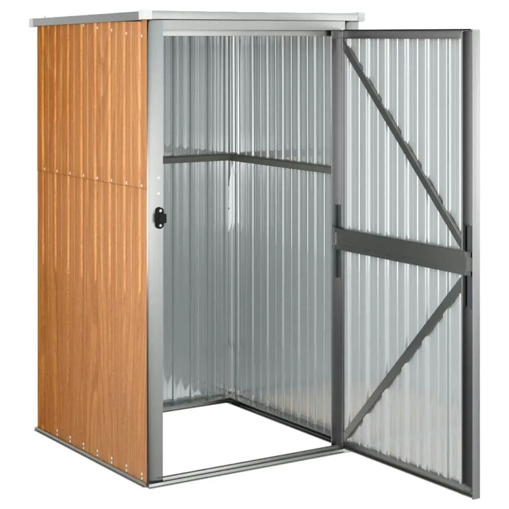 Garden Tool Shed Brown 88x89x161 cm Galvanised Steel 316208