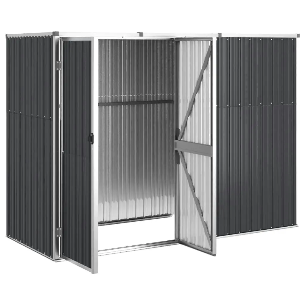 Garden Tool Shed Anthracite 225x89x161 cm Galvanised Steel 316215