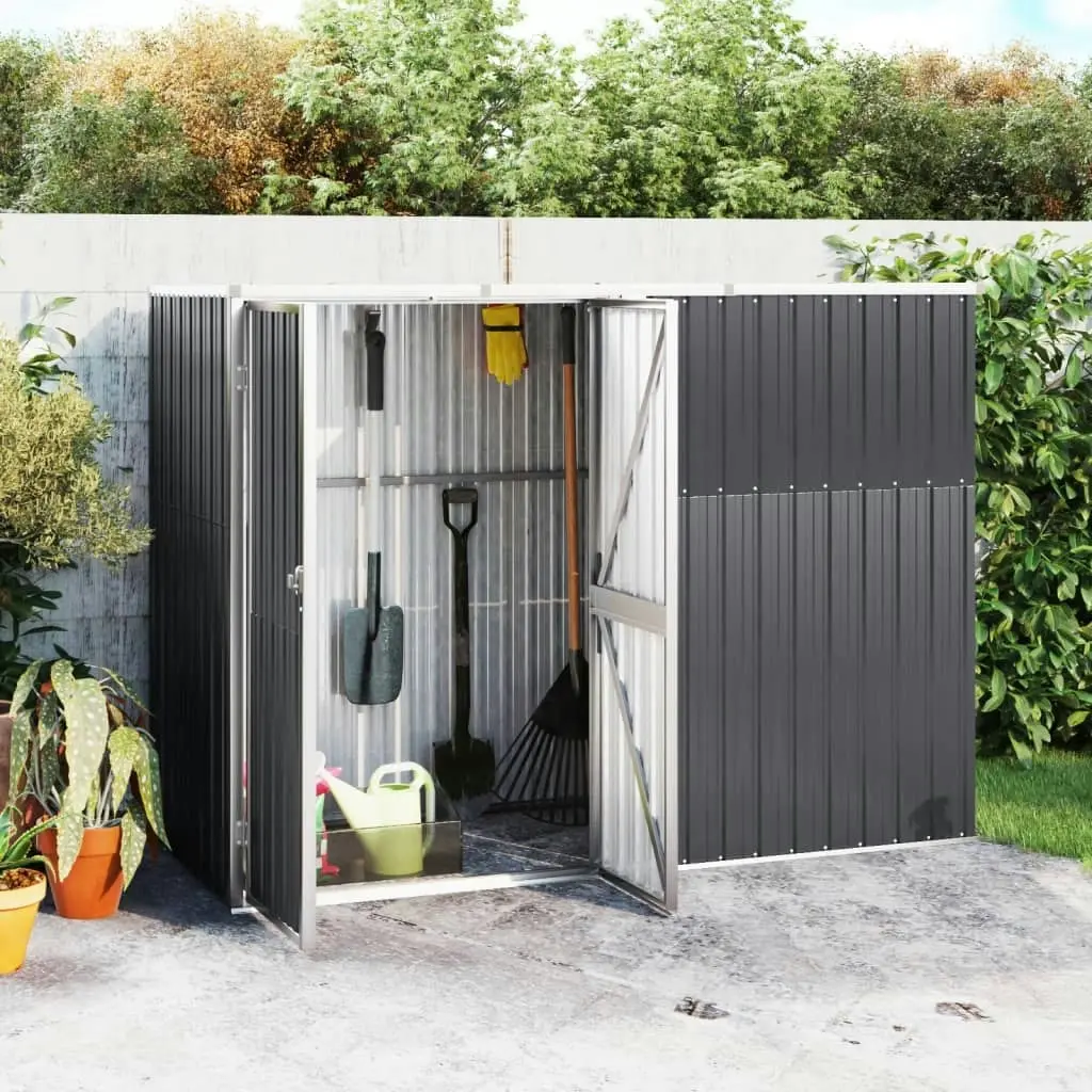 Garden Tool Shed Anthracite 225x89x161 cm Galvanised Steel 316215